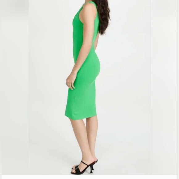 alice + olivia darian green midi dress Size Meduim - Picture 12 of 16